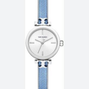 Tory Burch Stainless Steel Blue Enamel Watch